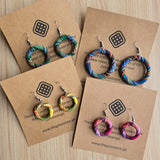 The Good Store Yakan Tribal Cloth Hoop Earrings