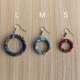 The Good Store Yakan Tribal Cloth Hoop Earrings