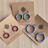 The Good Store Yakan Tribal Cloth Hoop Earrings