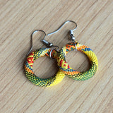 The Good Store Yakan Tribal Cloth Hoop Earrings