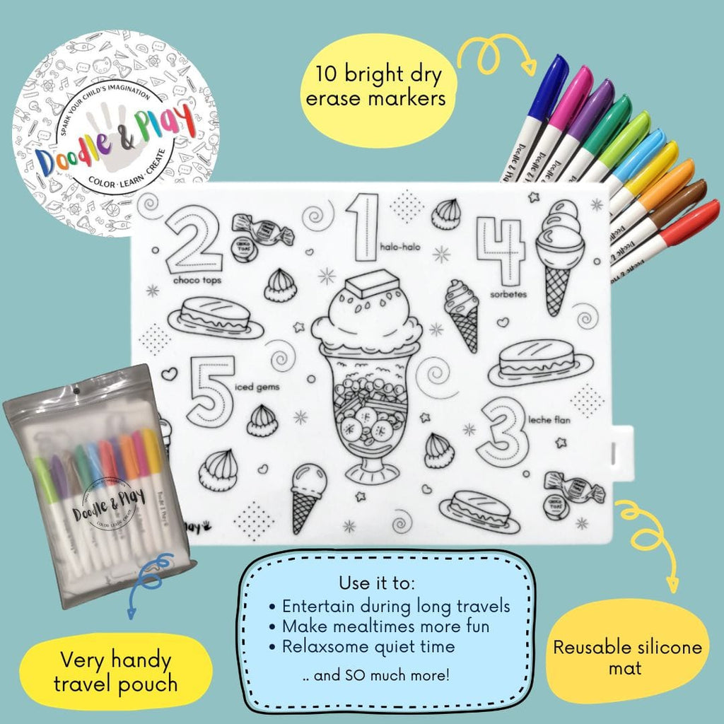 Doodle & Play Reusable Coloring Mats and Pens – The Good Store PH