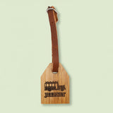 BalaiKamay Bamboo Bag Tag with Leather Buckle