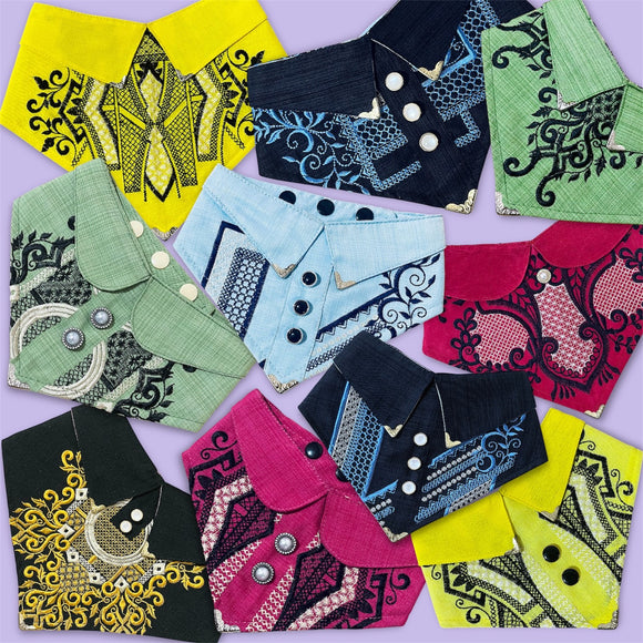 Life is Pawsome Black Barong Dog Bandana