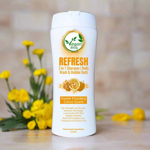 Vegan Beauty Refresh 3-in-1 Shampoo, Body Wash & Bubble Bath