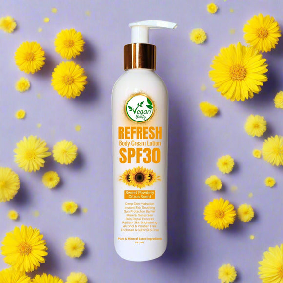 Vegan Beauty Refresh Body Cream Lotion SPF30