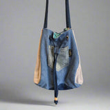 Be Blessed Denim Dumpling Bag