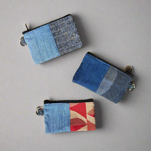 Be Blessed Denim Coin Purse